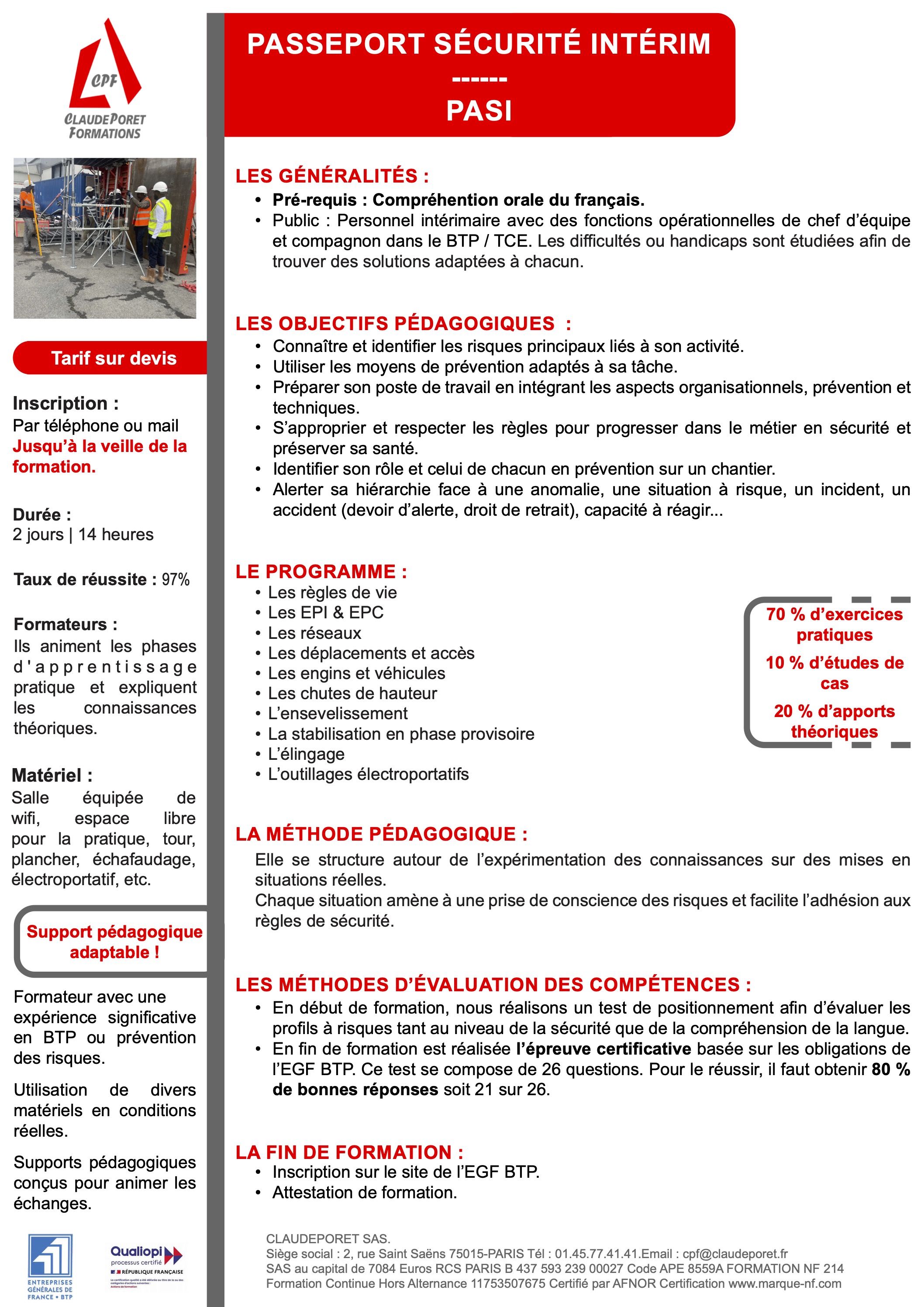 SAUVETEUR SECOURISTE DU TRAVAIL (SST)